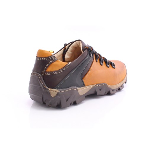 KENT 116 ŻÓŁTE - Trekkingowe buty męskie 100% skórzane Kent   wyprzedaż Sklep Obuwniczy KENT 