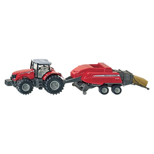 Siku, Traktor Massey Ferguson MF 869 z prasą, model Siku smyk