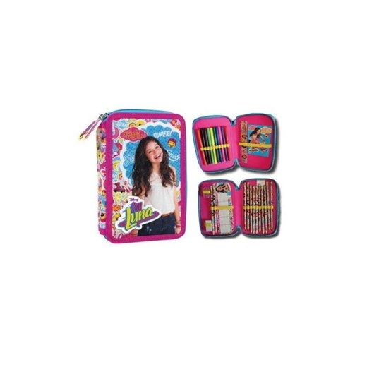 Soy Luna, piórnik z wyposażeniem, dwukomorowy Derform smyk