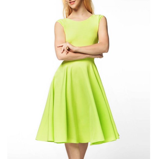 Sukienka Scarlet midi limonka zielony Livia Clue 40 showroom.pl
