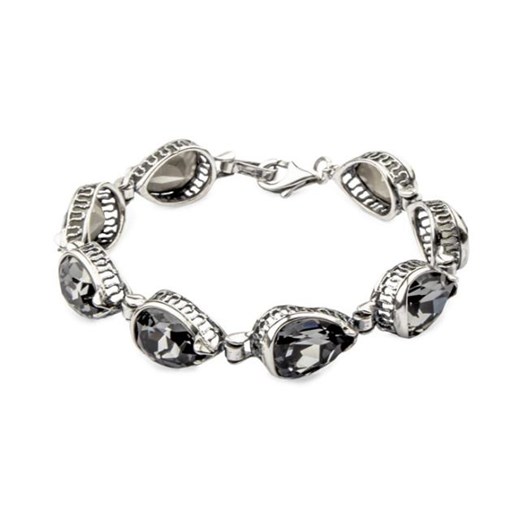 Bransoletka srebrna z kryształami Swarovskiego L 1595 Silver Night bialy Polcarat Design  