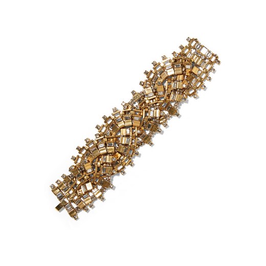 River Song gold-plated crystal bracelet  brazowy Erickson Beamon  NET-A-PORTER