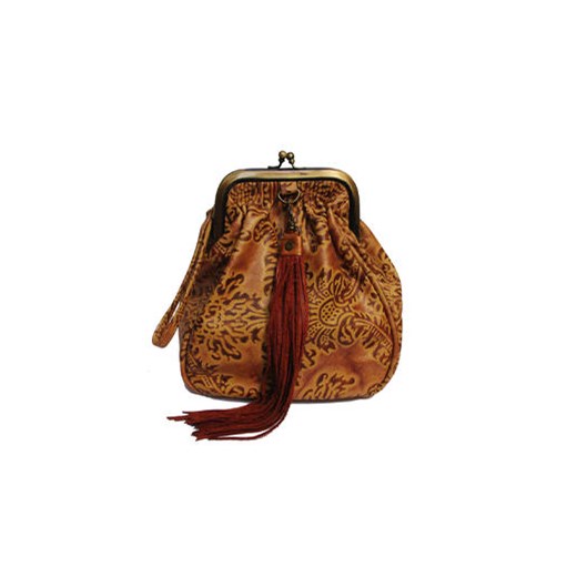 Torebka wieczorowa z biglem Ornament - ETUI VINTAGE Etui Vintage brazowy Etui-vintage