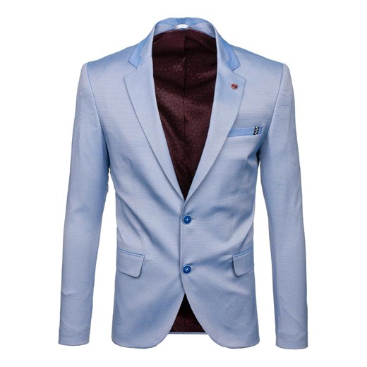 Błękitna marynarka męska casual Denley 002