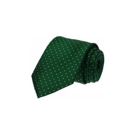 Krawat jedwabny w kropki zielony Republic Of Ties  