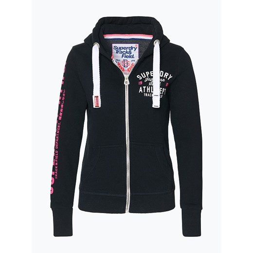 Superdry - Damska bluza rozpinana – Track & Field, niebieski Superdry czarny S,M,L,XS,XL vangraaf