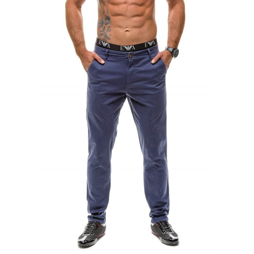 Spodnie męskie chinosy MAZIO 05-1 niebieskie