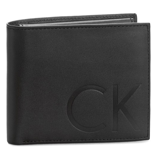 Duży Portfel Męski CALVIN KLEIN PLATINUM - F1nn 5Cc+Coin K50K502008 Black 001 szary Calvin Klein Black Label  eobuwie.pl