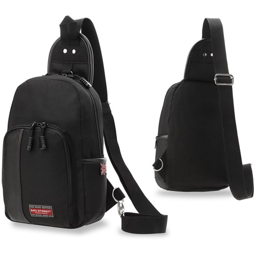 MAŁY PLECAK MĘSKI BAG STREET NA JEDNO RAMIĘ czarny Bag Street world-style.pl