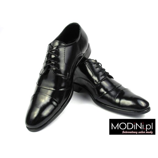 Wygodne czarne eleganckie buty męskie Faber - Obuwie Męskie szary 42 promocyjna cena Modini 