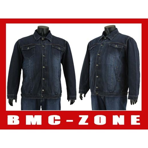 KURTKA MĘSKA JEANS BMC KRT0011 rozmiary od 5XL do 9XL bialy Big Men Certified 6XL BMC