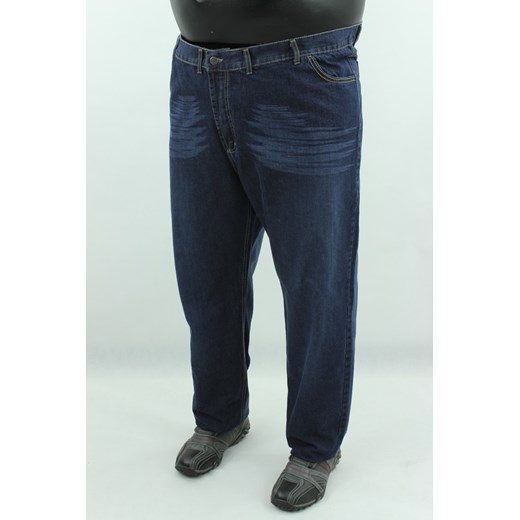 SPODNIE MĘSKIE JEANS BMC SP00032 pas 136-158 cm czarny Big Men Certified 58 BMC