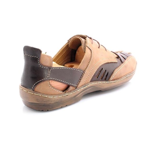 KENT 086 BRĄZ NUBUK - Bardzo wygodne letnie buty ze skóry naturalnej rozowy Kent 41 Tymoteo.pl - sklep obuwniczy