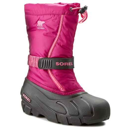 Śniegowce SOREL - Youth Flurry NY1885-684 Deep Blush/Tropic Pink Sorel rozowy 32 eobuwie.pl