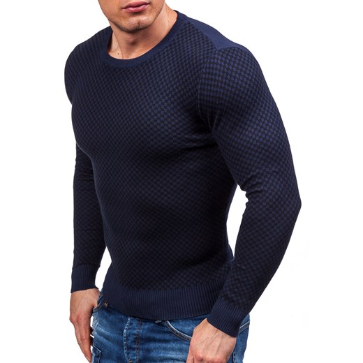 Granatowy sweter męski Denley 7006
