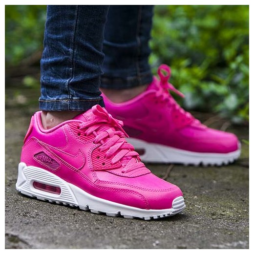 Buty Nike Air Max 90 Leather (GS) "Pink Pow" (724852-600)