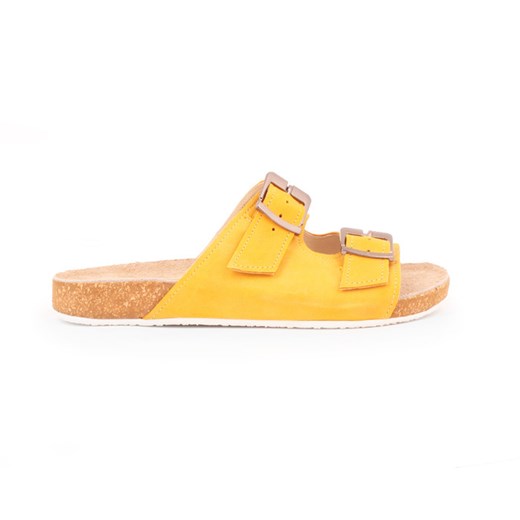 sandałki - skóra naturalna - model 340 - kolor żółty zolty Zapato  zapato.com.pl