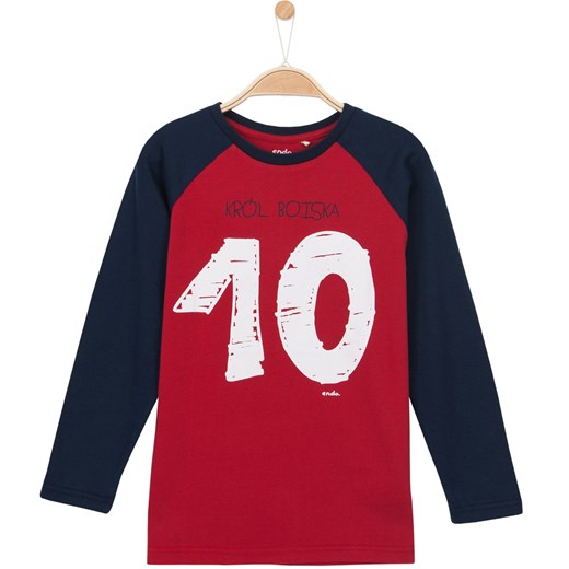 T-shirt z długim rękawem dla chłopca 9-12 lat czerwony Endo 146 endo.pl