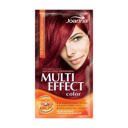 Joanna Multi Effect Color Szamponetka do włosów 05 Porzeczkowa Czerwień