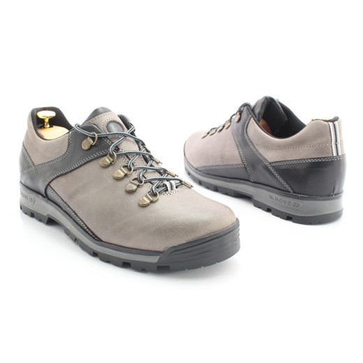 KENT 290 SZARY-CZARNY - Trekkingowe buty męskie ze skóry  Kent 42 Tymoteo.pl - sklep obuwniczy