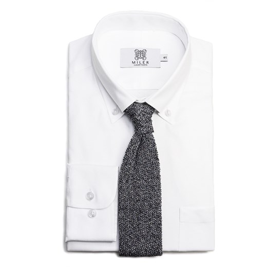 Koszula Oxford Button Down - biała bialy Miler Luxury Shirts 43 Classic Miler Menswear