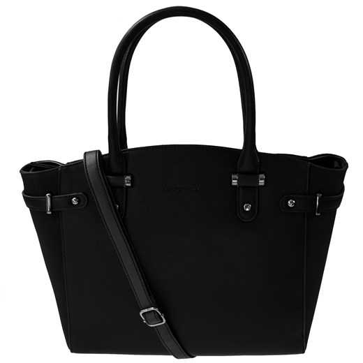 DUŻA CZARNA TORBA TYPU CITY BAG czarny Allora