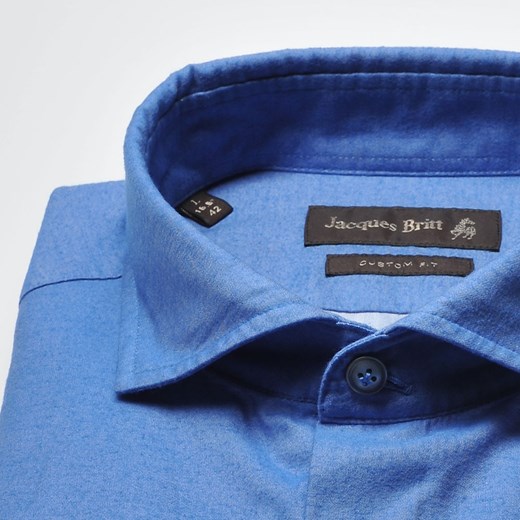 Koszula męska Jacques Britt Brown Label jasnoniebieska delikatna flanela