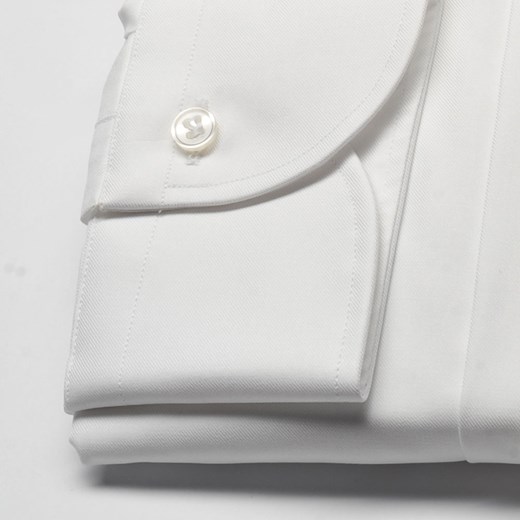 Biała koszula męska taliowana (SLIM FIT), na guziki