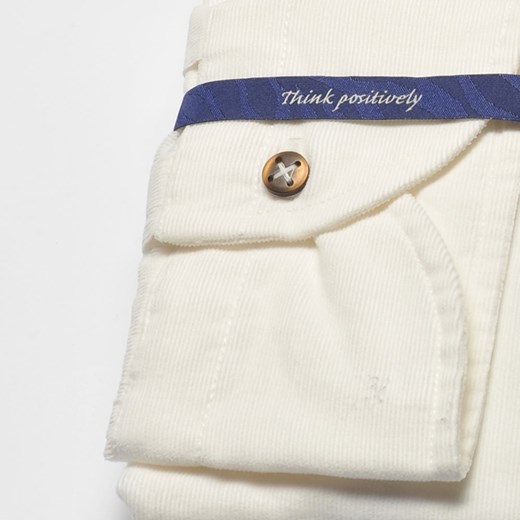 Koszula męska Jacques Britt Blue Label kremowy delikatny sztruks - rozmiar 40