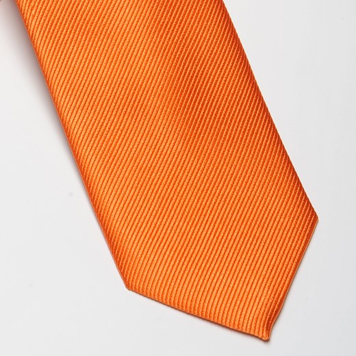 Pomarańczowy krawat jedwabny 6,5cm