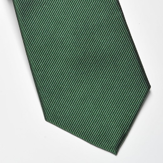 Zielony krawat jedwabny, butelkowa zieleń