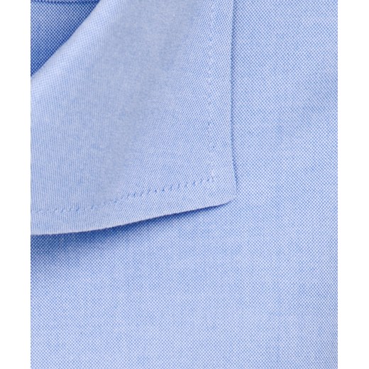 Elegancka biała koszula męska Profuomo TRAVEL w błękitny prążek