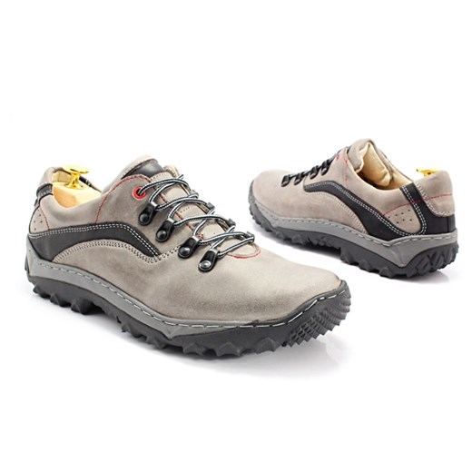 KENT 268 SZARY - Polskie buty trekkingowe, skóra Kent szary 41 Tymoteo.pl - sklep obuwniczy