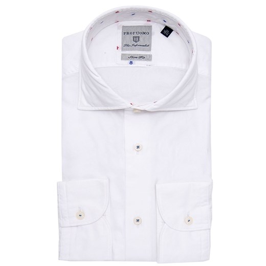 Bawełniana koszula męska biała SLIM FIT
