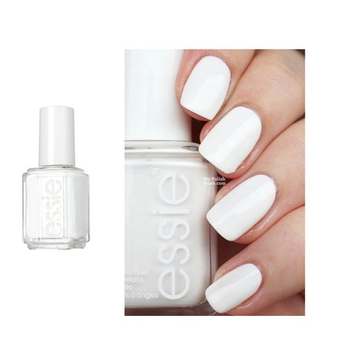Essie lakier Private Weekend nr 907 Piękny biały odcień z minimalnymi drobinkami Essie szary Nocanka Drogeria Internetowa