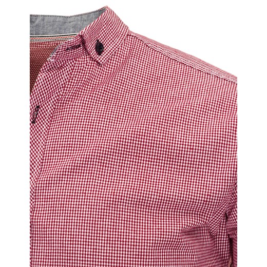 Koszula męska czerwona (dx0999) rozowy  XL DSTREET