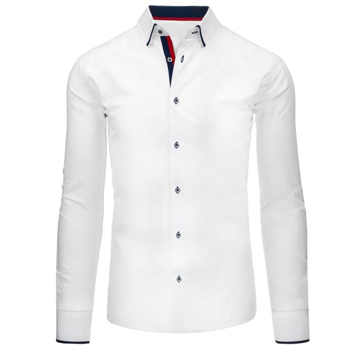 Koszula męska biała (dx1050) bialy  L DSTREET