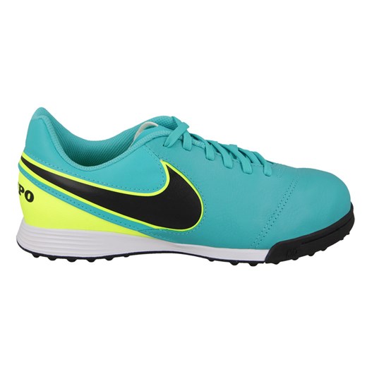 BUTY TURFY NIKE TIEMPO LEGEND VI TF JR 819191 307 turkusowy Nike 46,5 promocja yessport.pl