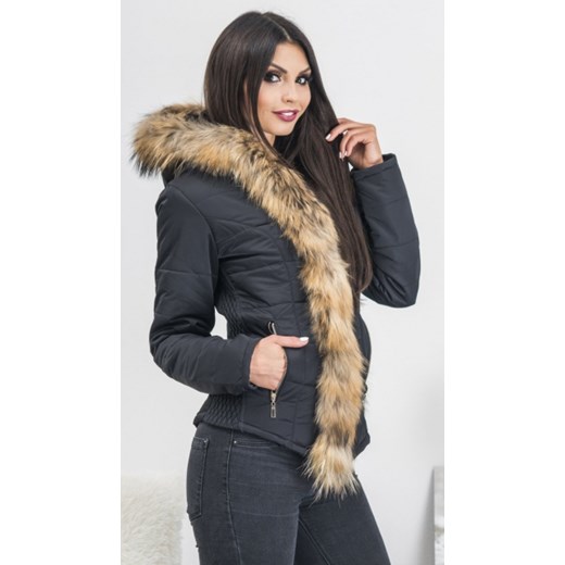 BAJECZNA KURTKA NATURALNY JENOT FUTRO Lorenzo-natural szary S Ligari