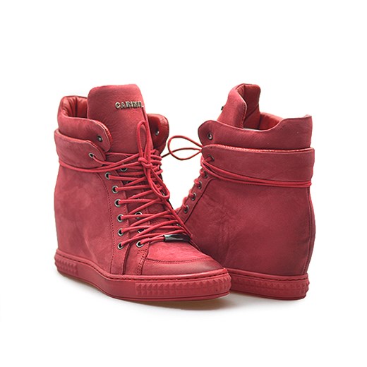 Sneakersy Carinii B3733-H22-000-PSK-B88 Czerwony nubuk czerwony Carinii  Arturo-obuwie