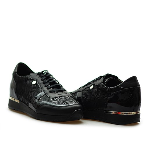 Sneakersy Nik 05-0336-002 Czarne lico+ lakier  Nik  Arturo-obuwie
