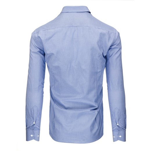 Niebieska koszula męska w paski (dx1071)   M DSTREET