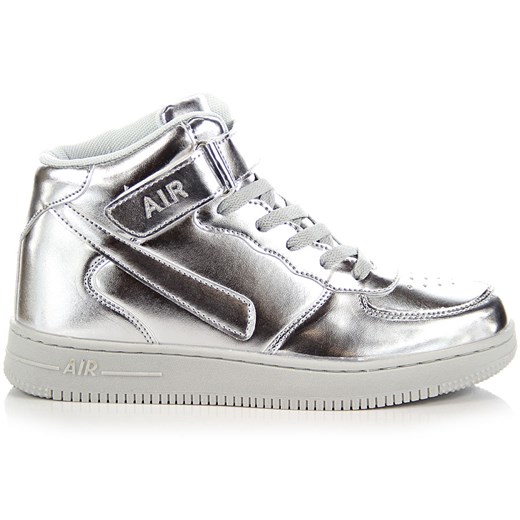 Sportowe buty srebrne damskie wysokie na rzep Xcore Badoxx Badoxx 40 okazyjna cena ButyRaj.pl
