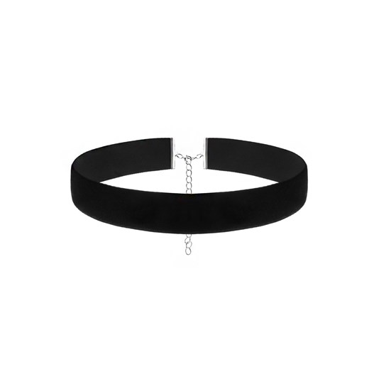 Choker Wide Black Velvet Silver