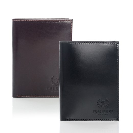 Ekskluzywny brązowy skórzany portfel męski 002-br