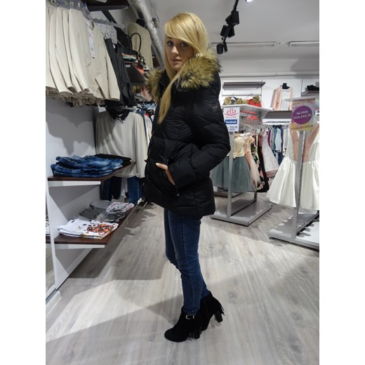 Kurtka MF 02B czarna - CZARNY Missfofo Fashion czarny 38 EllaButik.pl
