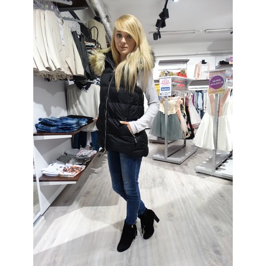 Kurtka MF 02B czarna - CZARNY Missfofo Fashion szary 38 EllaButik.pl