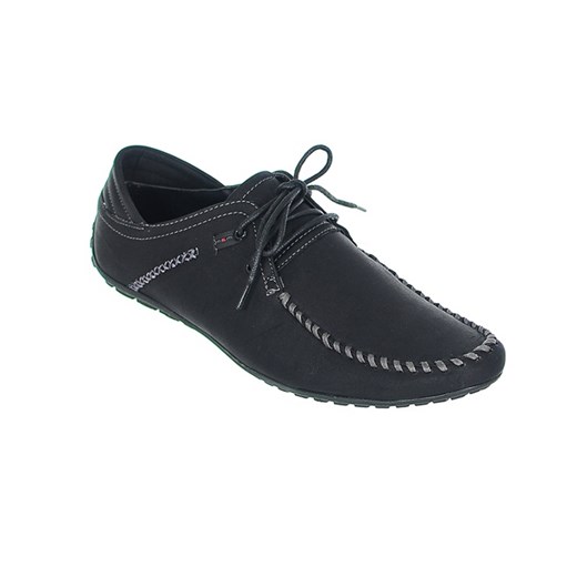 MOKASYNY MĘSKIE CZARNE  czarny 41 Family Shoes