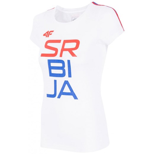 [S4L16-TSD711B] Replika koszulki damskiej Serbia Rio 2016 TSD711B - biały rozowy 4F  