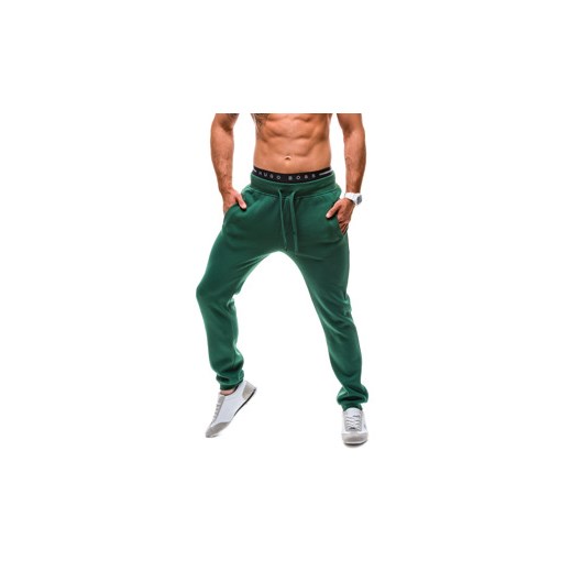 Zielone spodnie dresowe męskie Denley AK70